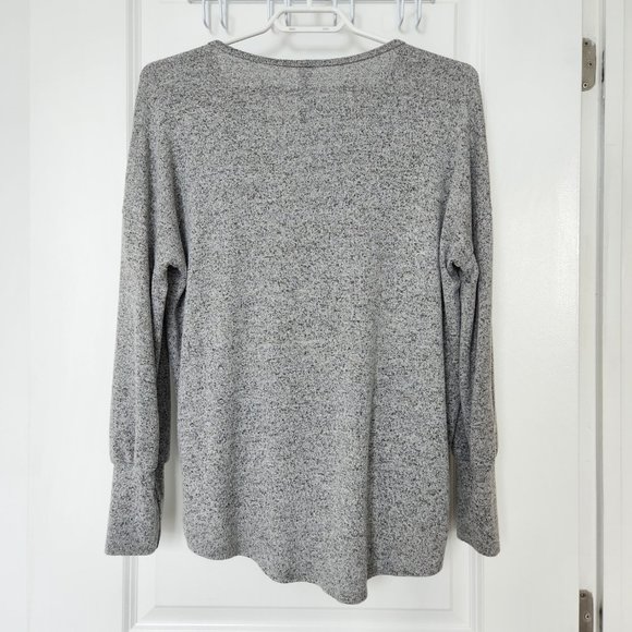 COPY - Wrapped Gray Long Sleeve Top Design Lab - Picture 7 of 10